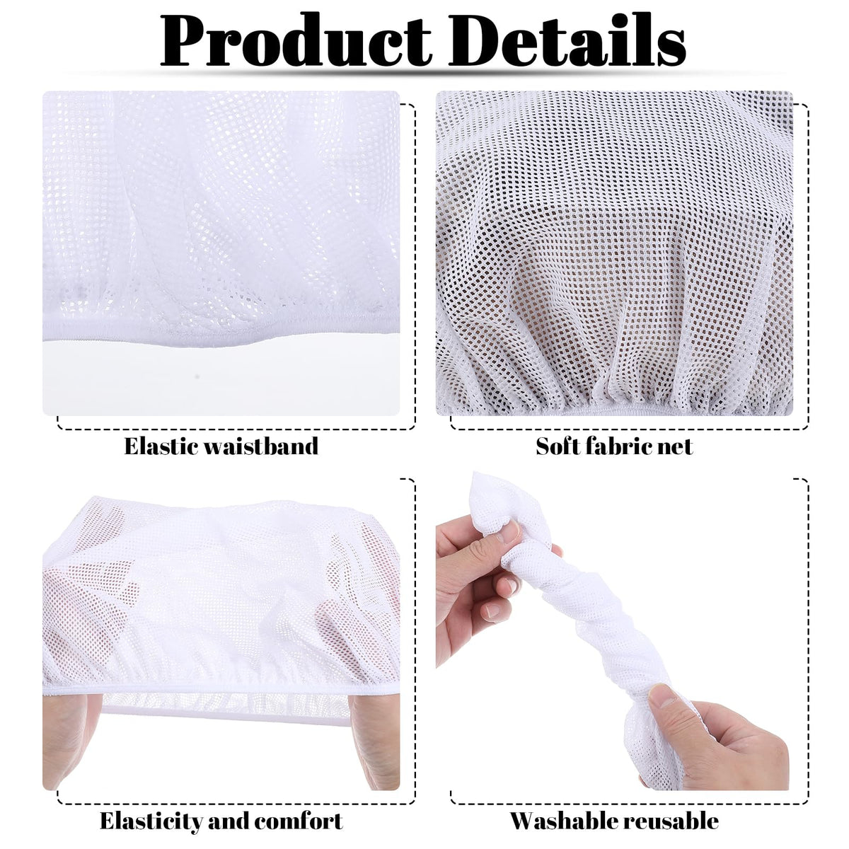 Guduling mesh sleep bonnet worn overnight to prevent friction and frizz on curly textures