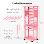 Sunnacate double sided hair organizer stand used for salon and home braiding preparation