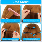 Forty piece set of small plastic cold wave rollers packaged together for home and salon DIY use.