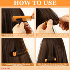 ProSuites heatless curling rollers set demonstrating how the steel duckbill clips secure hair sections during styling.