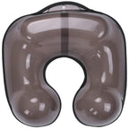 Ergonomic plastic perm container showing the contoured neck cutout