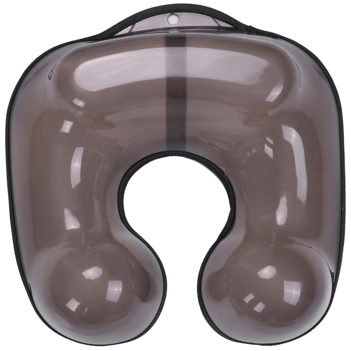 Ergonomic plastic perm container showing the contoured neck cutout
