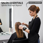 Kallory hair perming wristband container with ultra thin heat resistant end papers being pulled out