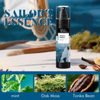 Aqua Blance Leather Citrus men body spray showcasing the sleek packaging details and ingredients list.