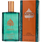 Two authentic four ounce bottles of Coty Aspen For Men fragrance displayed side by side against a clean background.