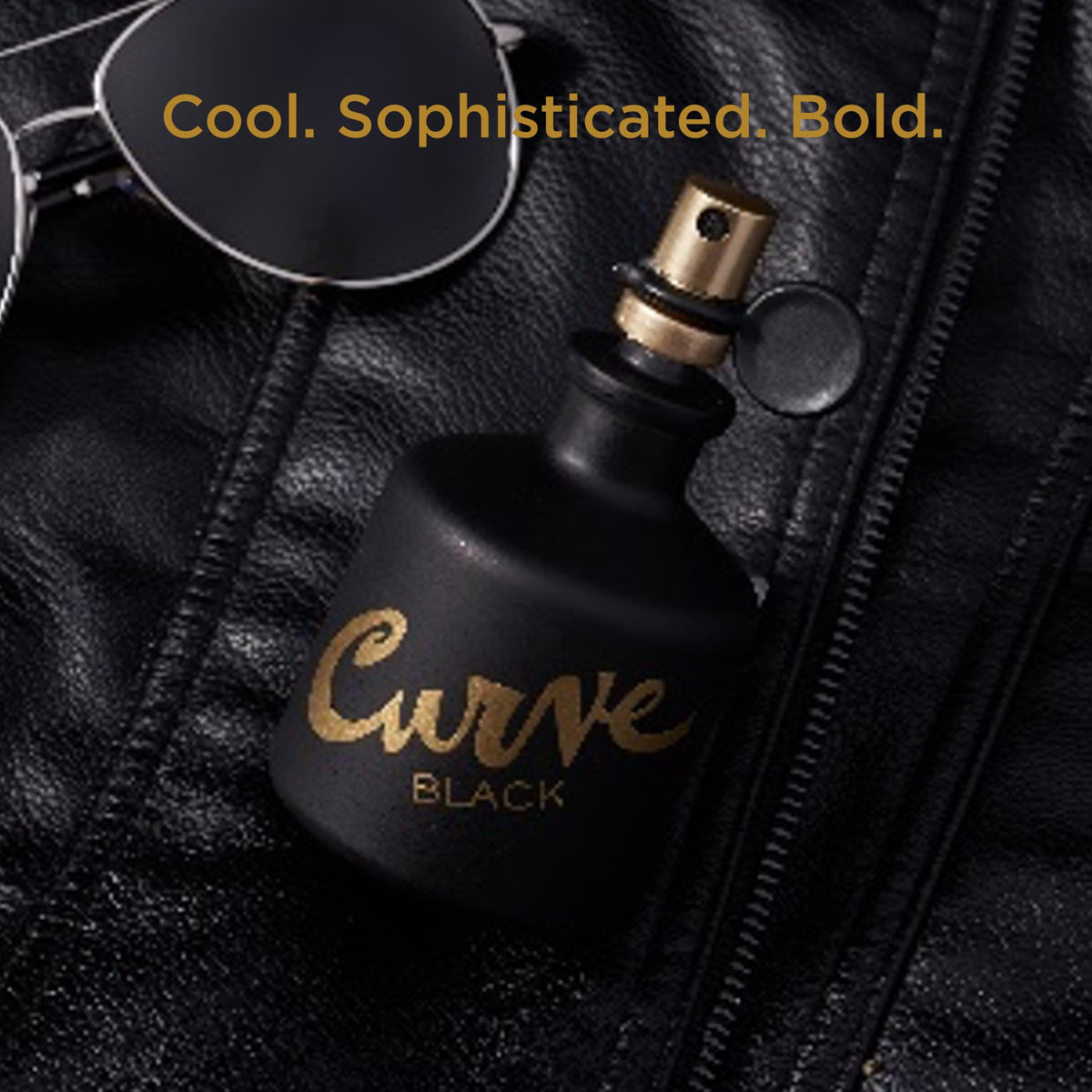 Detailed view of the Curve Black bottle back information