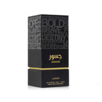 Side view of Lattafa Jasoor Eau De Parfum premium packaging box
