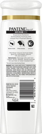 Pantene volumizing shampoo and conditioner dual formula close up look