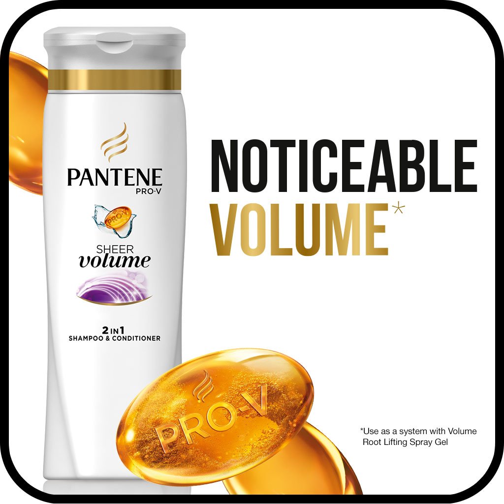 Pantene Pro-V 2 in 1 Sheer Volume shampoo premium imported hair care collection