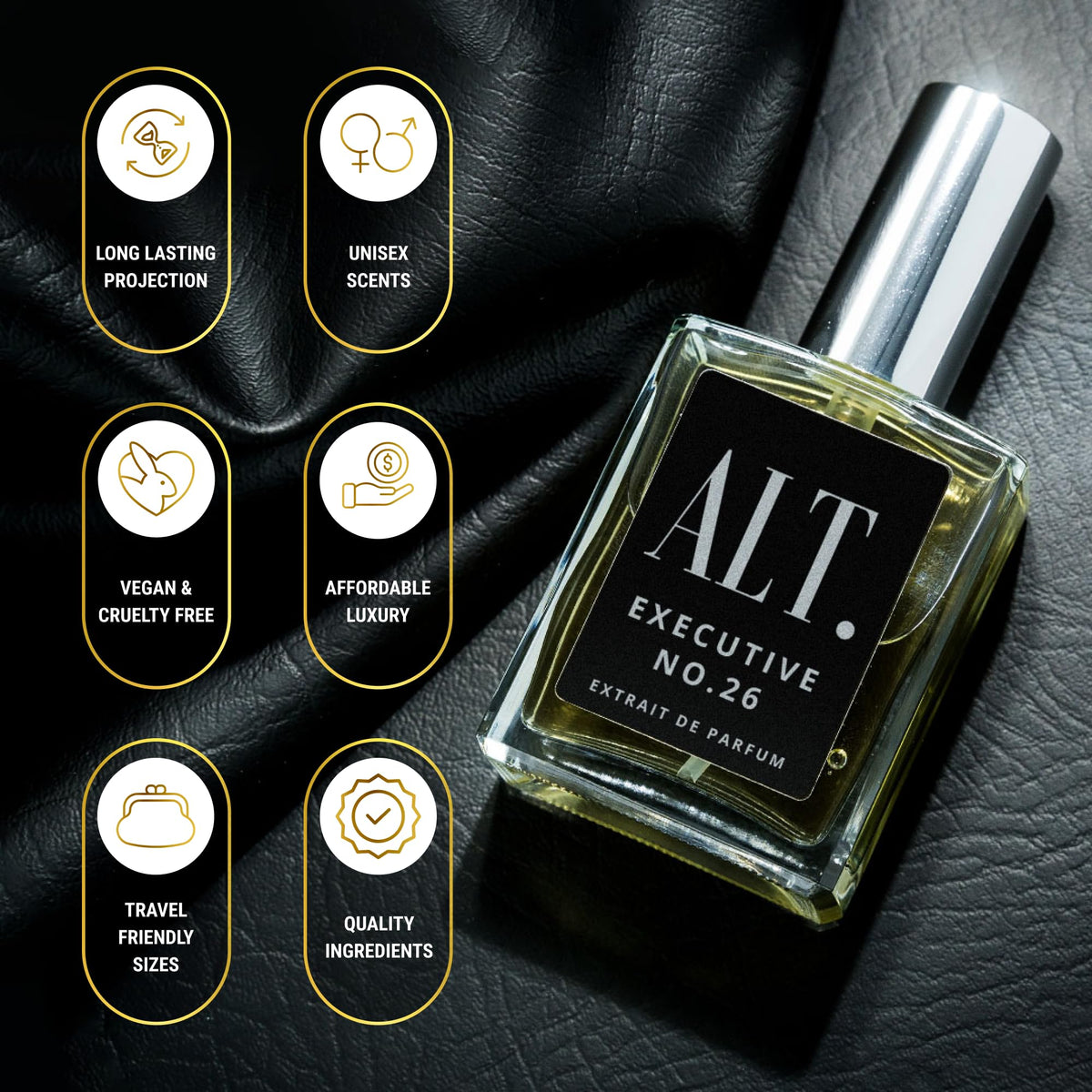 ALT Fragrances Executive Number 26 luxury mens perfume premium atomiser detail