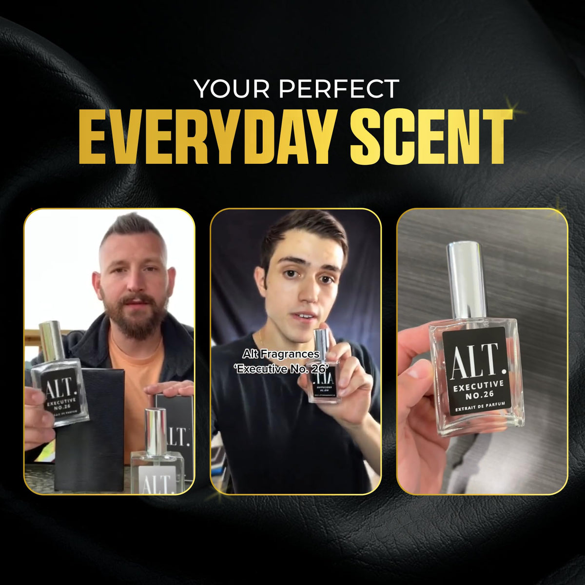 ALT Fragrances Executive Number 26 woody fruity ingredients artistic arrangement