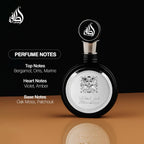 Lattafa Fakhar for men long lasting perfume bottle on a clean premium surface