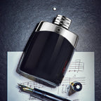 Side view of Montblanc Legend Eau de Toilette for men showing bottle gradient