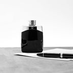 Montblanc Legend fragrance spray nozzle and premium glass bottle craftsmanship