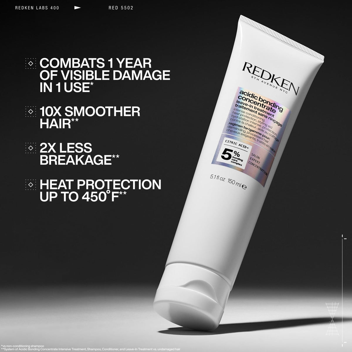 Redken bond repair leave-in treatment 150ml bottle packaging