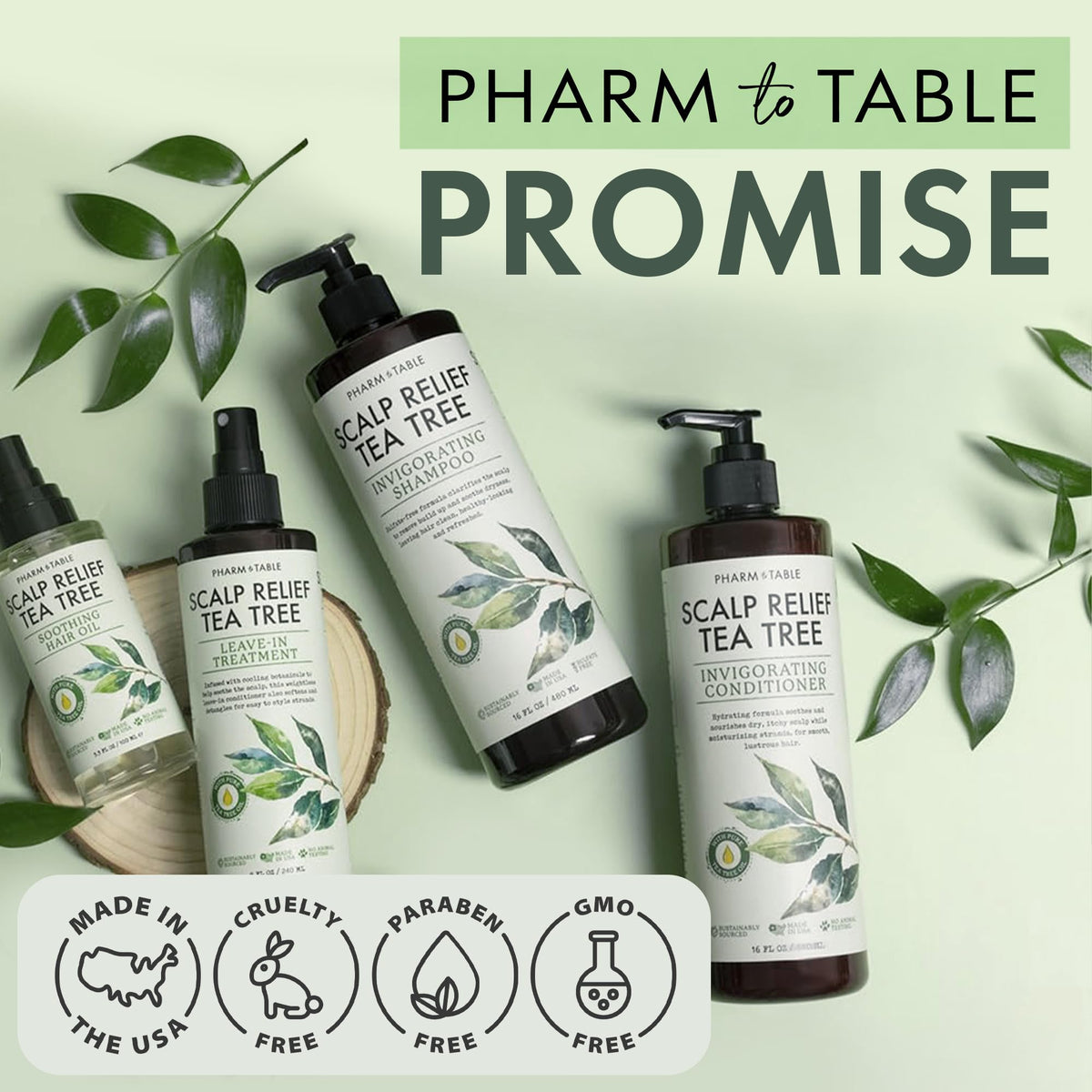 Travel friendly Pharm To Table scalp spray for hair care