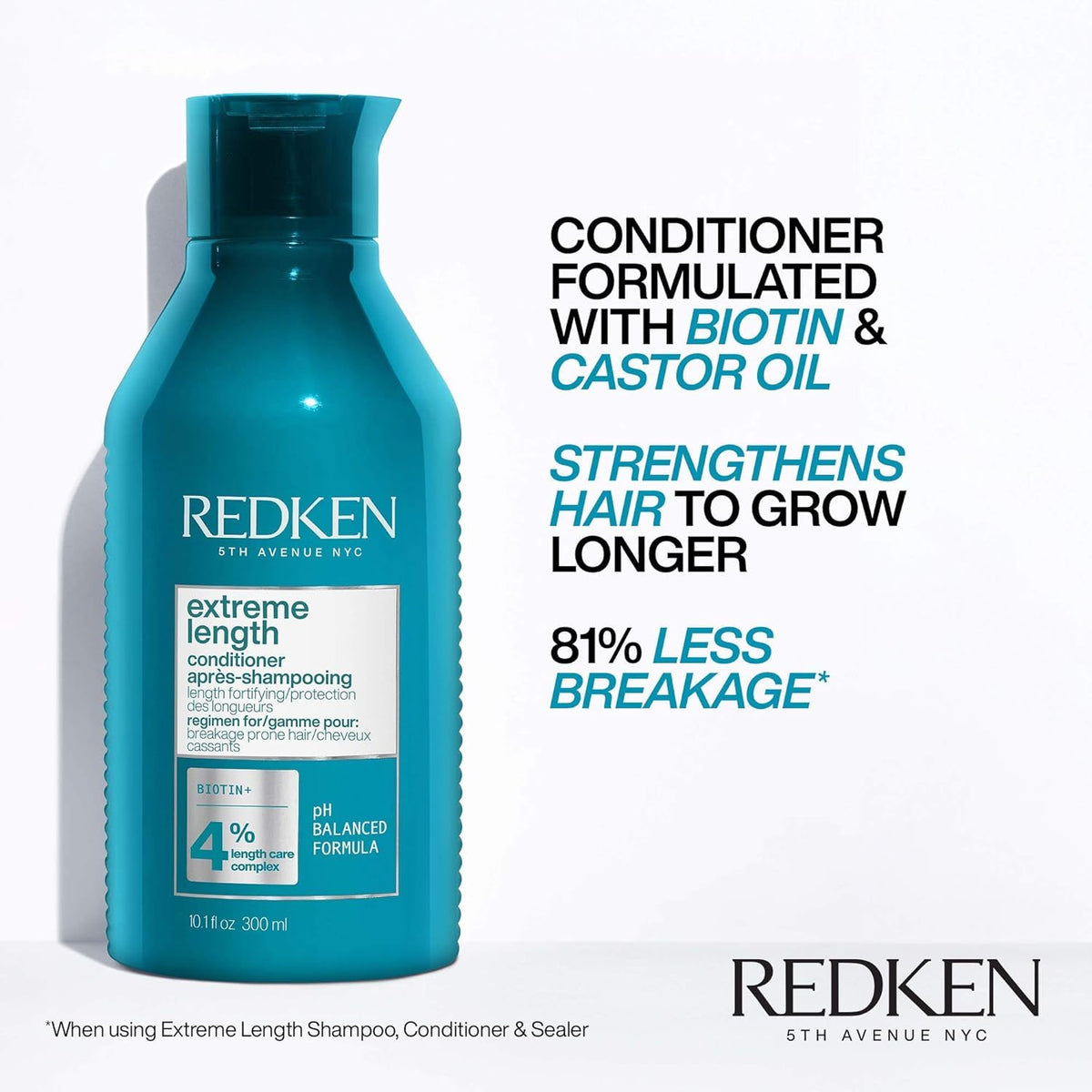Redken Extreme Length hair care bottle label details