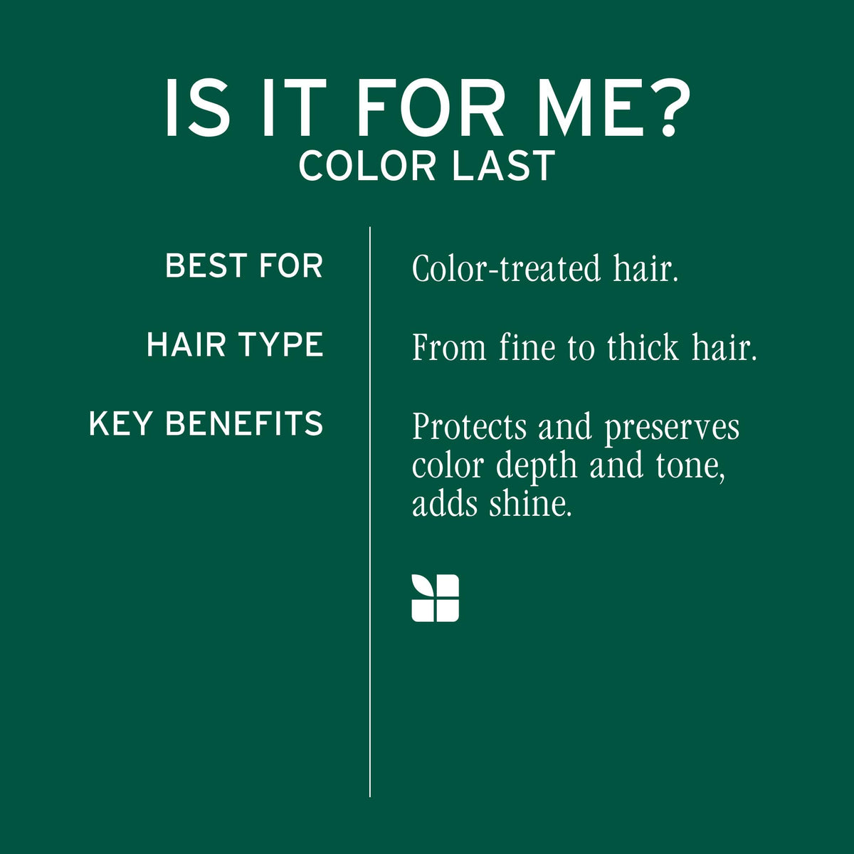 Close up of Biolage Color Last bottle label