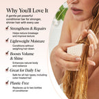 Side view of Kitsch rice protein hair conditioner bar