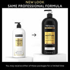 Back label of TRESemmé Rich Moisture Conditioner showing paraben free ingredients