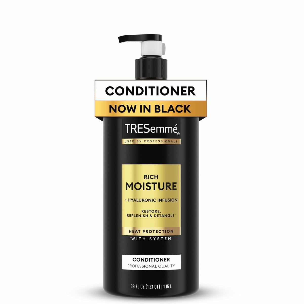 Large 39 fluid ounce bottle of TRESemmé professional hair treatment for hydration