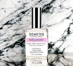 Demeter Baby Powder Cologne Spray showing top nozzle cap design detail