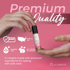 Alcemiste Nava luxury pheromone perfume packaging displaying product volume and clean formulation information.