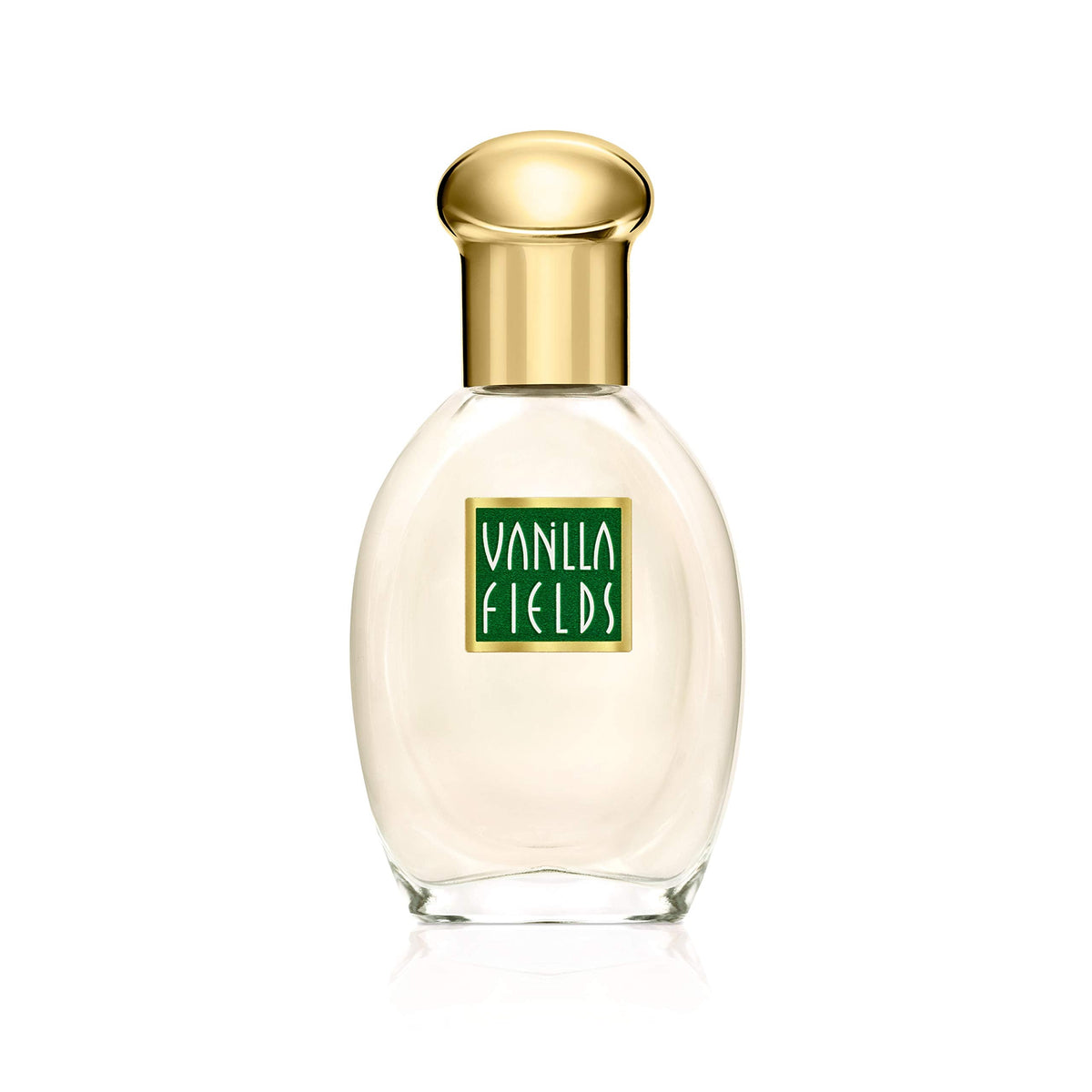 Side profile of the Coty Vanilla Fields 22 ml bottle illustrating its compact size ideal for on the go use