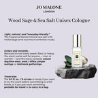 Jo Malone London luxury unisex fragrance deluxe sample bottle showing the silver spray nozzle