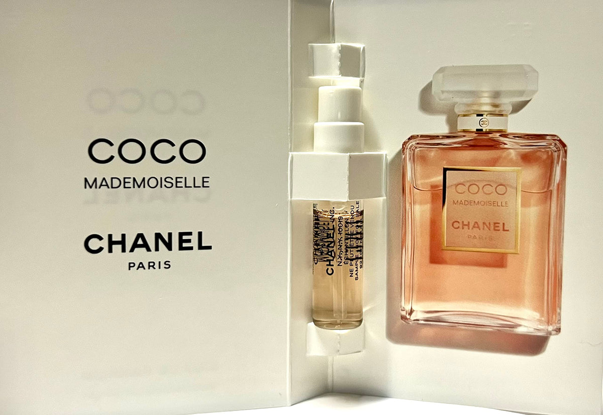Chanel luxury perfume sample spray 1.5 milliliter close up