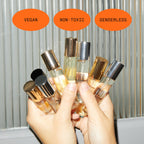 DedCool luxury beauty clean travel perfume product shot with outer box packaging