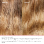 Olaplex Number Three regular application visual for hair breakage reduction.