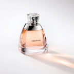 Vera Wang luxury women fragrance bottle highlighting the embossed brand name text