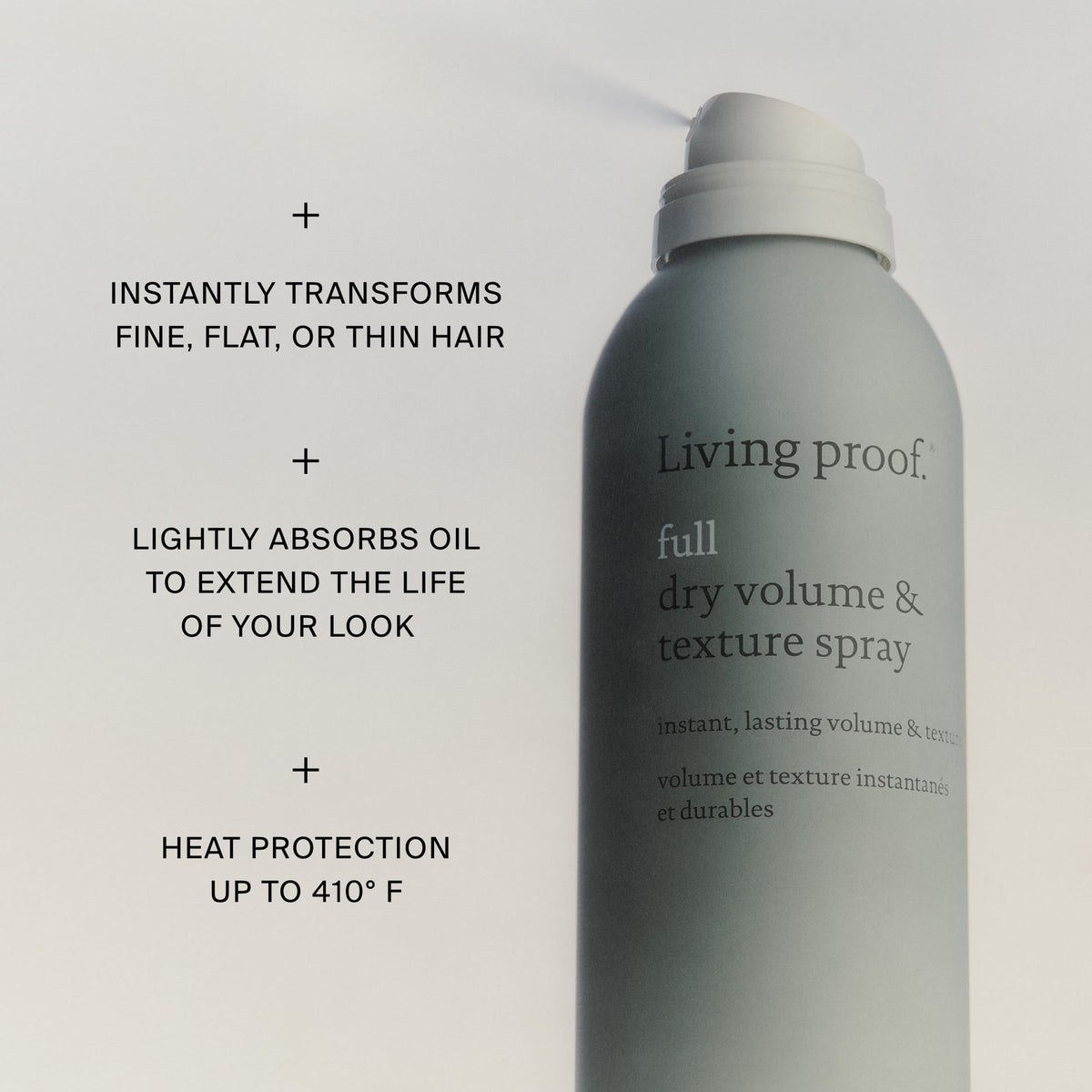 Authentic Living Proof hair care travel bundle on white background