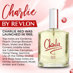 Revlon Charlie Red perfume box and bottle display