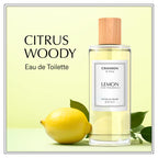 Chanson DEau citrus woody perfume showcasing clear liquid and gold tint packaging