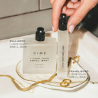 DIME Beauty I Love Your Smell Baby fruity gourmand perfume spray close up.
