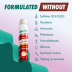 Back label of Batiste dry shampoo showing official ingredients and usage directions
