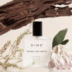 Hypoallergenic women perfume by DIME featuring woody floral scent notes.