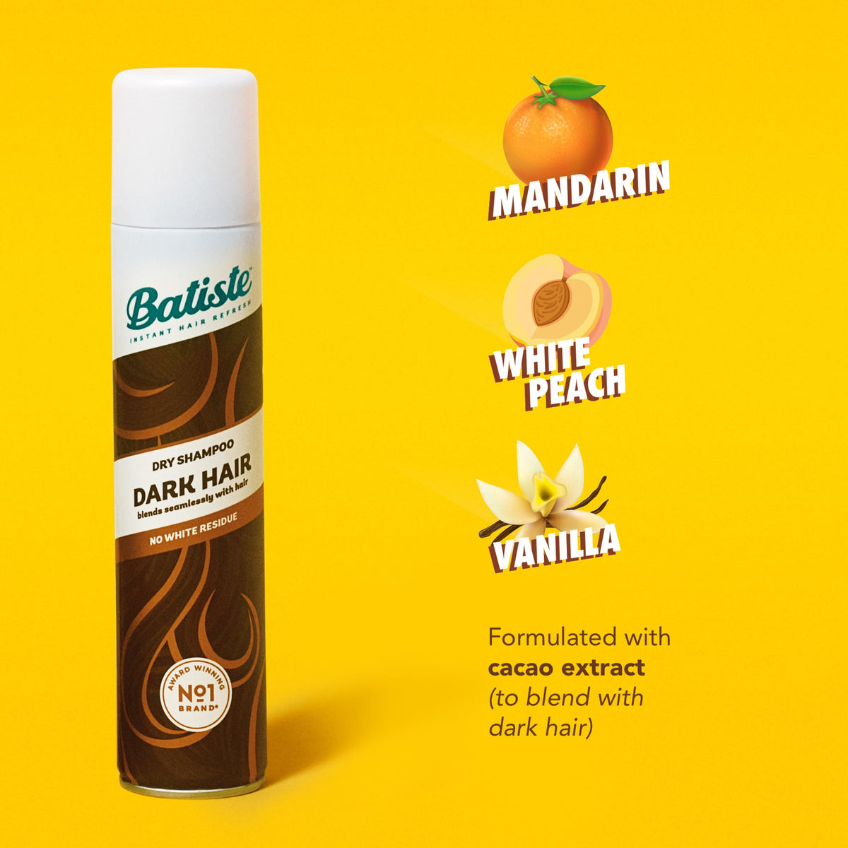Batiste tinted dry shampoo for brunettes showing the spray nozzle