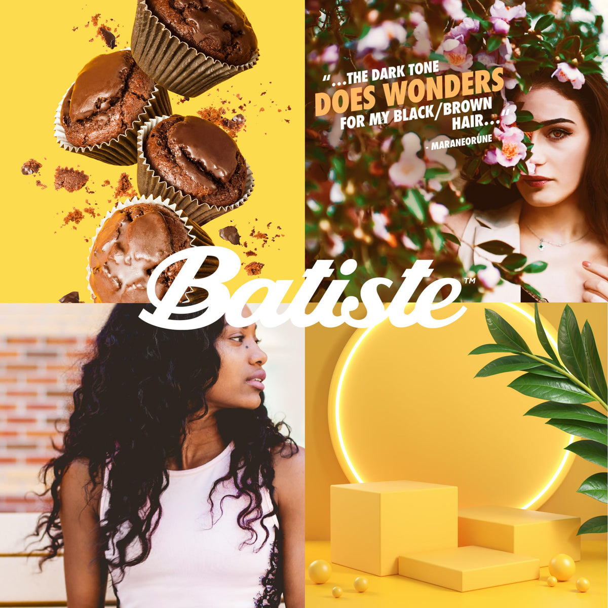 Side view of Batiste dry shampoo dark showing manufacturer information
