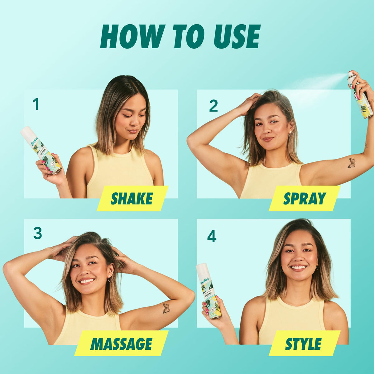 Batiste dry shampoo 3 pack bundle imported beauty product
