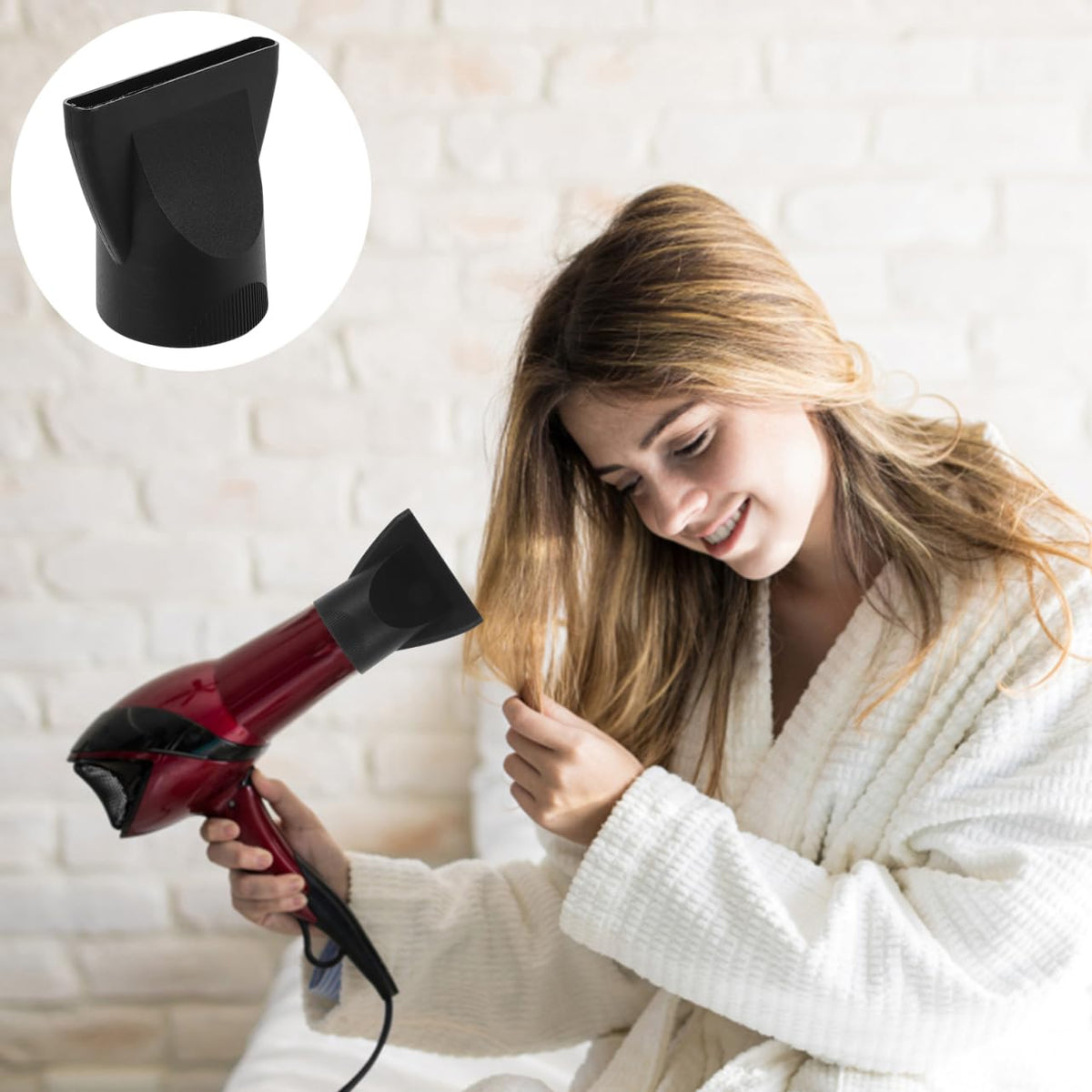 Premium quality imported hair dryer accessories showing the detailed 3 by 3 by 2 inches dimensions