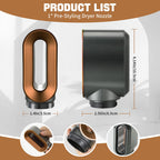 Liopif alternative pre-styling attachment nozzle placed next to compatible hair styler components