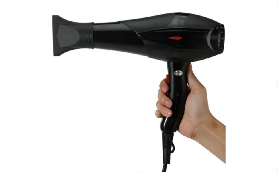 Kryoflare wide airflow concentrator attachment positioned to demonstrate its sleek professional salon design