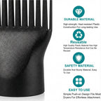 Two piece blow dryer attachment set including narrow concentrator and straightening comb