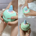 Close up view of the extra large premium fizzy bath balls showcasing the high quality texture.