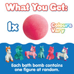 Six unique miniature collectible unicorn toy figures lined up together showing the rare golden option