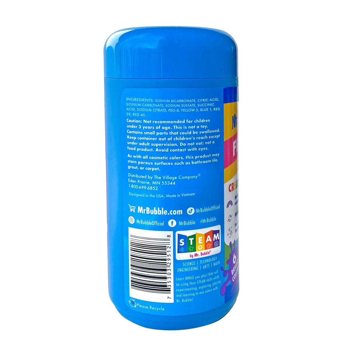 Authentic USA imported kids color mixing bath tablets packaging