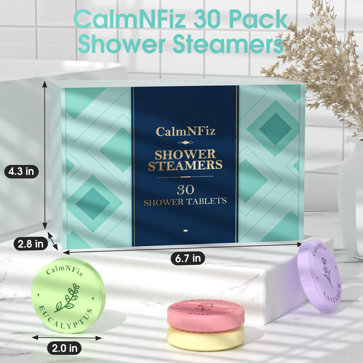Close up view of the residue free natural ingredients used in CalmNFiz products.